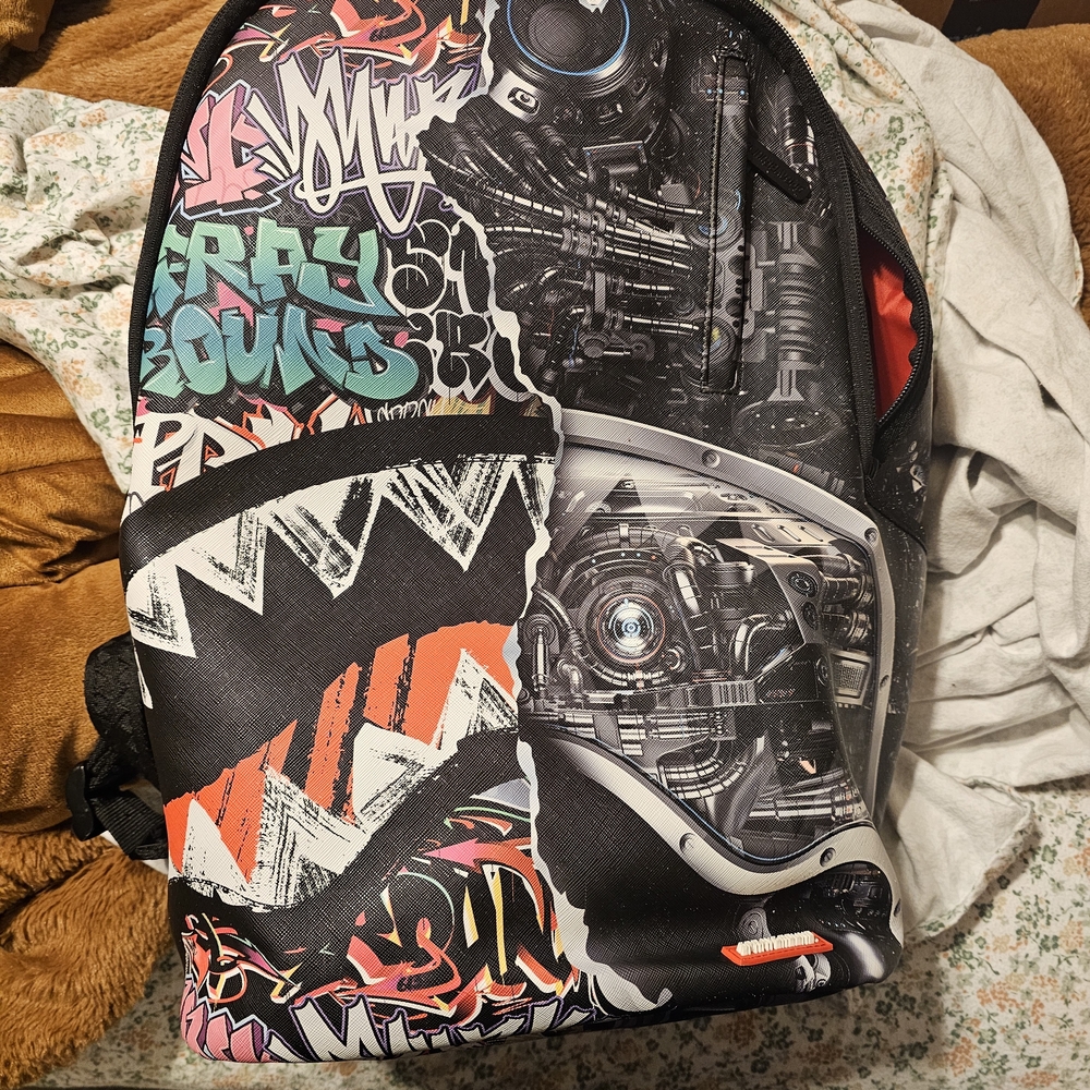 Sprayground Multicolor Graffiti and Mechanical Backpack